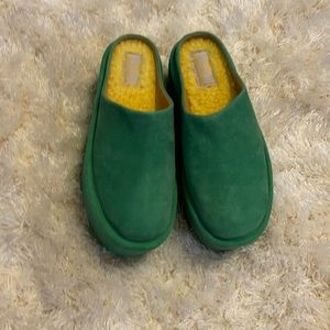UGG X Molly Goddard Green Platform Shoes